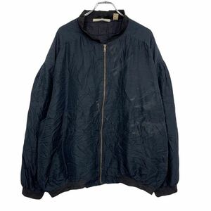 シルクジャケット XL ブラック ドルマンシルエット ビッグサイズ 古着卸 アメリカ仕入 t2111-3199