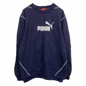 PUMA 長袖トップス M ネイビー プーマ ロゴ スポーツ 古着卸 アメリカ仕入 t2110-4139