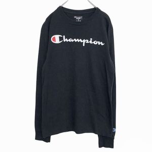 Champion 長袖Tシャツ S ブラック チャンピオン プリントロゴ ロンT スポーツ 古着卸 アメリカ仕入 t2109-3368