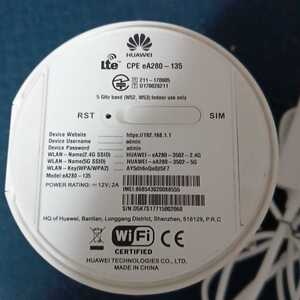 HUAWEI LTE CPE eA280-135 ルーター_ワイヤレスゲートウェイ ホーム SIMカードタイプ