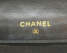 【１円スタート】CHANEL シャネル アイコン 二つ折り財布 7755463 ココマーク レザー ブラック ゴールド金具_画像5