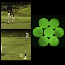 ゴルフ 10個セット ゴルフボール 発光 夜ゴルフ ボール 光るゴルフボール 蓄光タイプ パット練習_画像2