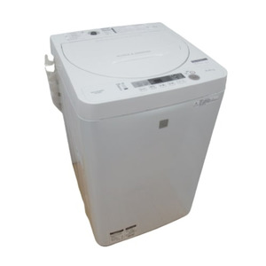 SHARP シャープ 全自動電気洗濯機 ES-G4E5 5.5kg 2017年製 キーワードホワイト 簡易乾燥機能付 一人暮らし 洗浄・除菌済み