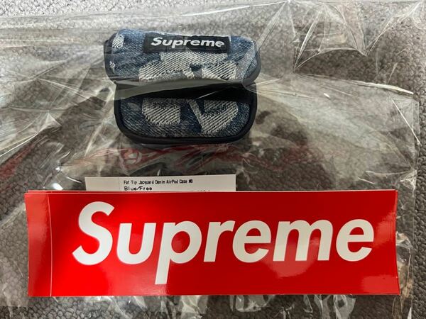 シュプリーム　Supreme Fat Tip Jacquard Denim AirPod Case