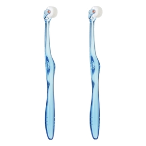 歯周ケアロールブラシ『ルンダ ソフト ミニ』ブルーの2本セット 回転歯ブラシ コロコロ歯ブラシ
