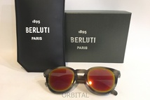 二子玉) Berluti ベルルッティ BL40001U 64U グラデーション サングラス ミラーレンズ グレー系 定価7万 極美品_画像1