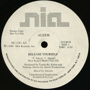 Aleem Release Yourself　80'sダンス・クラシック!!　Larry Levan　ParadiseGrage　1984オリジナルUS盤