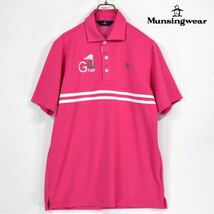 M メンズ Munsingwear マンシング GO TURF 半袖 ポロシャツ ピンク ゴルフ マンシングウェア_画像2