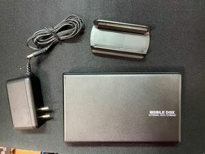 玄人志向MOBILE DISK USB接続 HDDケース SATA3.5型対応 USB2.0 [1TB HDD付き]