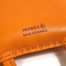 HERMES エルメス プティアッシュ フクロウ チャーム バッグチャーム レザー オレンジ ユニセックス【中古】未使用_画像3