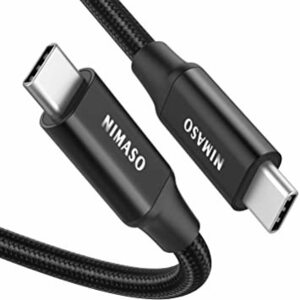 ブラック 1m Nimaso USB C Type C ケーブル (Gen2)【100W/5A急速充電 USB3.1 PD対応 