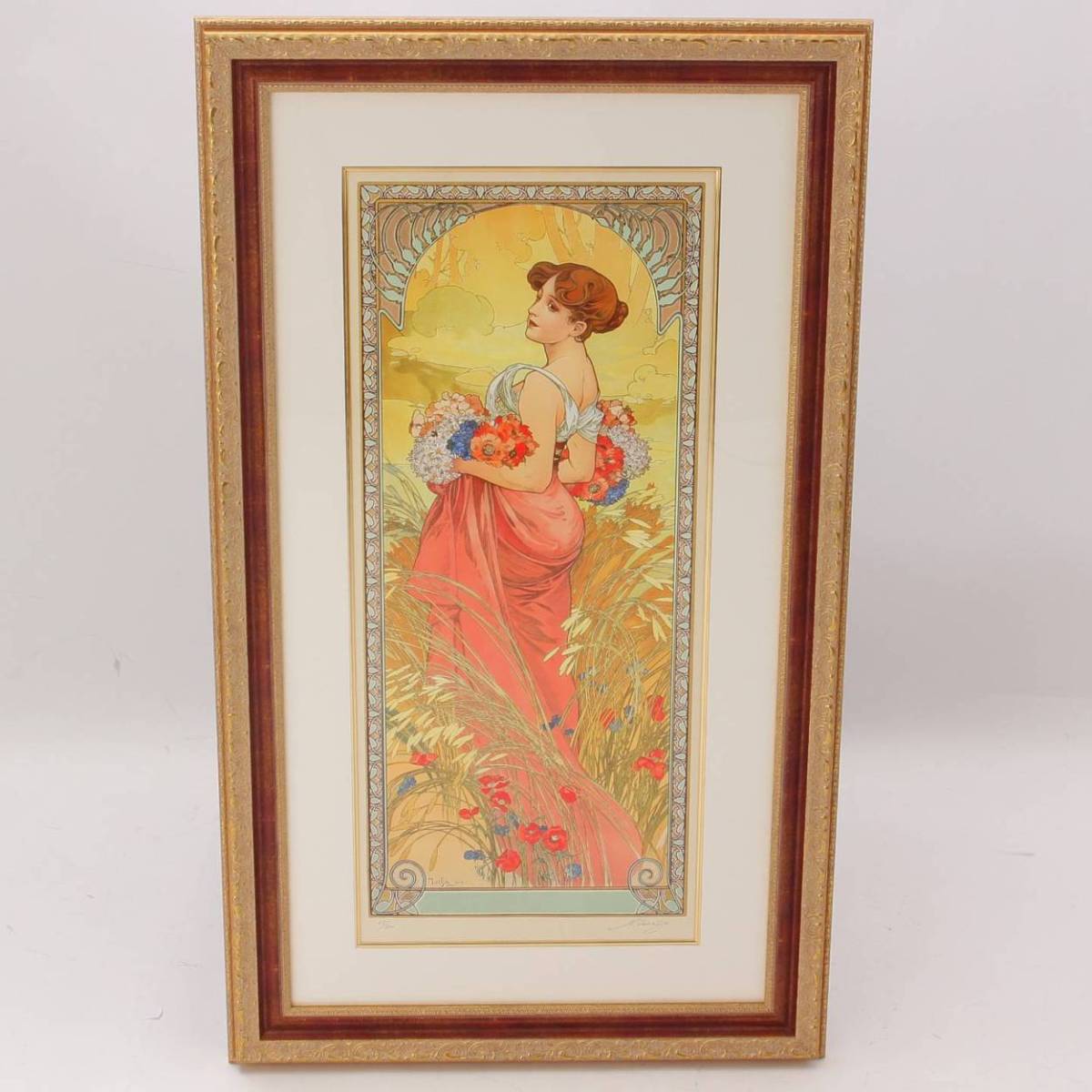 Pintura: Alphonse Mucha Four Seasons Summer Edición limitada 65/300 Sin usar [Usado] [Autenticidad garantizada] 96655, obra de arte, cuadro, otros