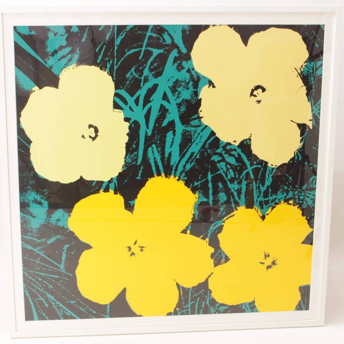 Flor (sin serie) Amarillo x Verde Andy Warhol Nueva litografía [Usada] [Autenticidad garantizada] 95720, obra de arte, cuadro, otros
