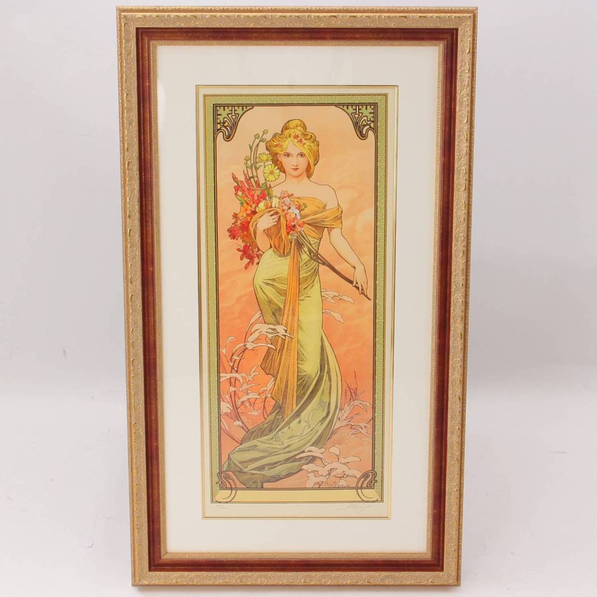 Pintura: Alphonse Mucha Four Seasons Spring Edición limitada 70/300 Sin usar [Usado] [Autenticidad garantizada] 96654, obra de arte, cuadro, otros