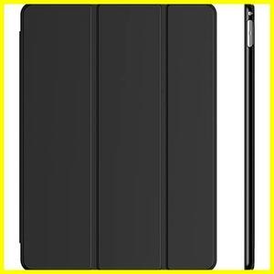 ★ブラック★ JEDirect iPad Pro 12.9 (2015/2017型) ケース レザー 三つ折スタンド オートスリープ機能 スマートカバー (ブラック)