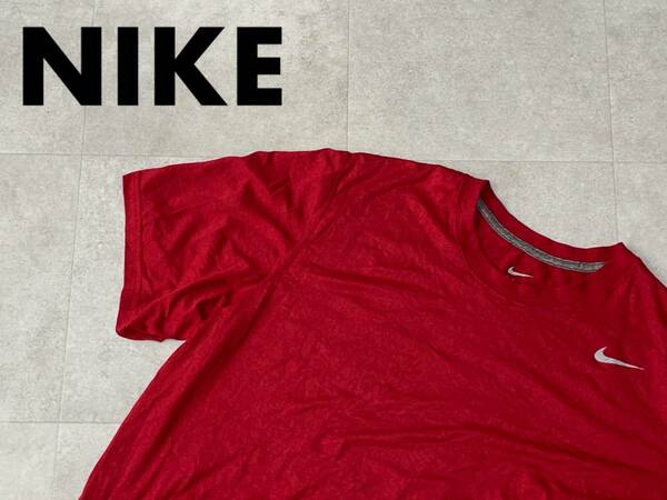 ☆送料無料☆ NIKE ナイキ USA直輸入 古着 半袖 DRI-FIT Tシャツ メンズ XL レッド トップス 中古 即決