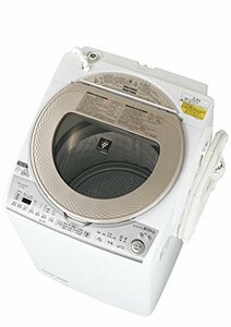 シャープ タテ型洗濯乾燥機 8kgタイプ ゴールド系 ESTX8B-N(中古品)
