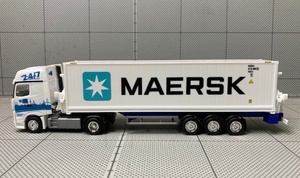1/87 Herpa MB Actros Gigaspace Container Side Loader Semitrailer &#34;MAERSK&#34;