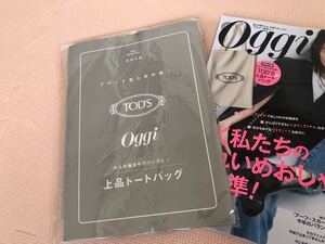 新品未開封 Oggi TOD’S 上品トートバッグブランド オッジ 付録のみ トッズ エコバッグ キャンパス地 11月号 雑誌なし