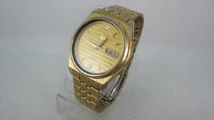 【動作品】SEIKO セイコー5　7009-876A　オートマチック　メンズ腕時計　ゴールドカラー　中古　現状品の商品画像