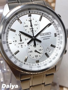 新品 SEIKO セイコー 正規品 腕時計 クォーツ クロノグラフ アナログ カレンダー タキメーター ステンレス 10気圧防水 プレゼント メンズ