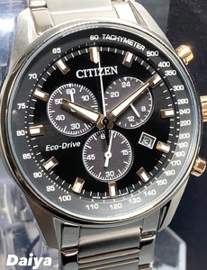 新品 シチズン CITIZEN 正規品 腕時計 エコドライブ eco-drive 電池交換不要 クロノグラフ ステンレス 防水 プレゼント ブラック メンズ
