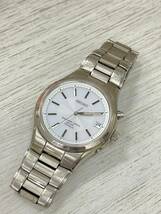 綺麗品　SEIKO セイコー 7B42-0AN0 チタン ソーラー 電波 デイト 3針 純正ベルト メンズ シルバー 腕時計_画像1