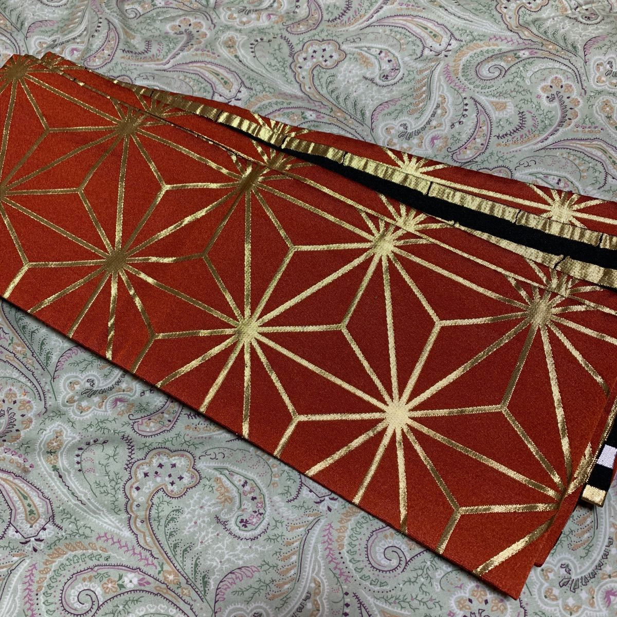 5☆大好評 専用 《松井清々作 金駒刺繍 金彩》希少サイズ 大胆な松模様