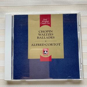CD アルフレッド・コルトー　ショパン ワルツ&バラード集　〔92年盤〕　ワルツ(全14曲)　バラード(全4曲)　1934年6月 収録　MONO