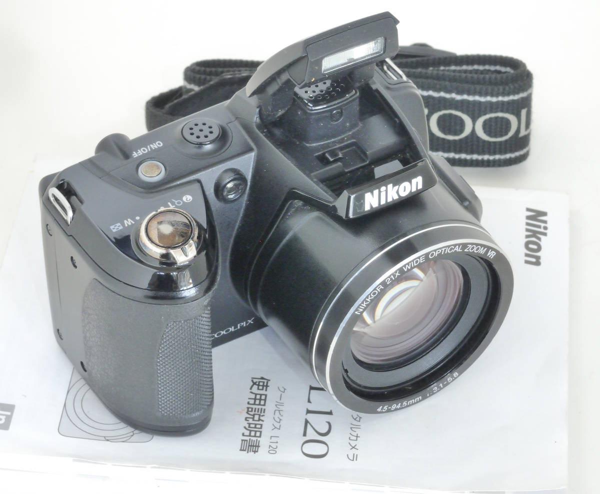 22026円 高額売筋 非常に良い NikonデジタルカメラCOOLPIX L120 ブラック 1410万画素 広角25mm 光学21倍 3型液晶 単3電池対応