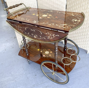  Italy made butterfly type kitchen wagon Cart retro antique style side table interior stylish .. Sapporo city outskirts limitation delivery 