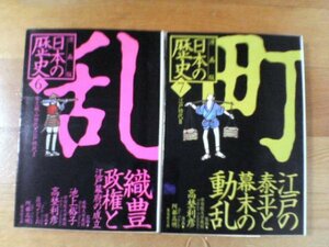 N▽文庫２冊　漫画版日本の歴史　安土桃山時代　江戸時代Ⅰ・漫画版日本の歴史7　　江戸時代Ⅱ　江戸の泰平と幕末の動乱