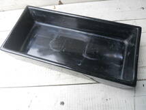 M8628 陶器製 水盤 黒 傷汚れあり 横30cm奥15cm高6cm ゆうパック60サイズ(0406) _画像1