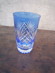 Ql519 江戸切子 グラス 伝統工芸 工芸ガラス ヴィンテージ 骨董 古玩 古道具 60サイズ