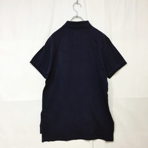 【人気】POLO RALPH LAUREN/ポロ ラルフローレン 半袖 ポロシャツ ポニー刺繍 USAフラッグ 綿100％ ネイビー サイズM/S4861_画像3