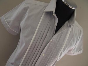  Untitled men * рубашка с коротким рукавом * сорочка * сделано в Японии * передний плиссировать * размер 48*UNTITLED MEN
