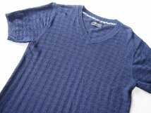 メンズビギ★半袖ニット★半袖Ｖネックニットソー★ニットTシャツ★千鳥柄ジャガード★Ｓサイズ★MEN'S BIGI_画像7