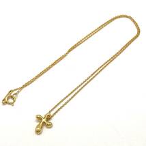 《Tiffany&Co.(ティファニー)K18YGエルサペレッティ スモールクロスペンダント》2.6g necklace ネックレスnecklace ジュエリー jewelry EA7_画像7