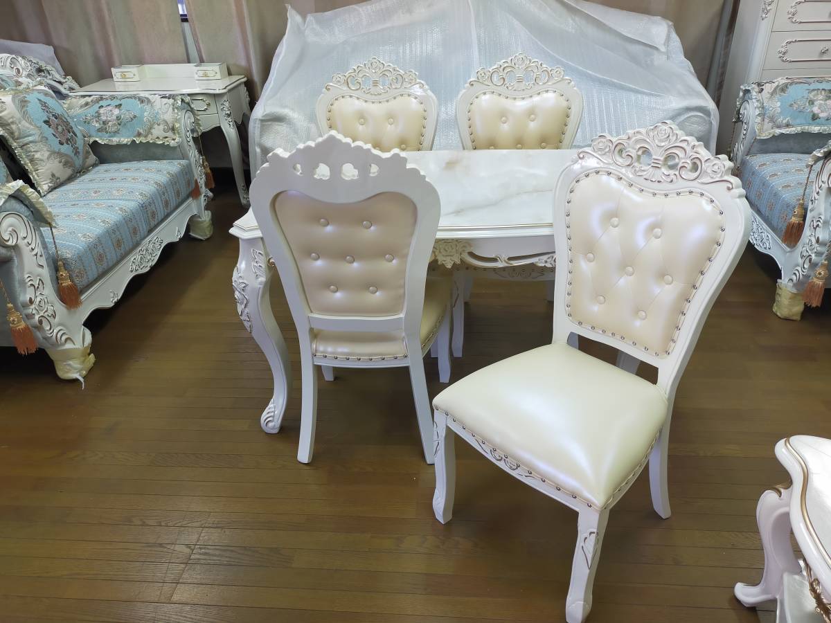 CUCINA イタリア輸入家具 応接椅子 6脚セット 1人掛け 肘付 C477 住まい、インテリア 家具、インテリア イス