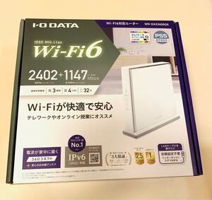 I・O DATA Wi-Fi6対応ルーター WN-DAX3600QR