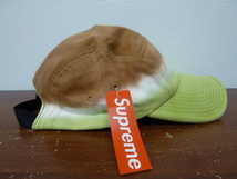 未使用 Supreme シュプリーム Embossed Denim Camp Cap Brown Dip Dye デニム キャンプ キャップ ブラウン タグ付 激安1円スタート_画像4