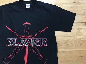 送料¥198 2001年ビンテージSLAYERスレイヤーTシャツMバンドツアー