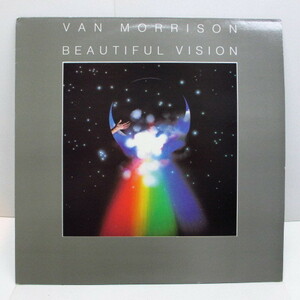 VAN MORRISON-Beautiful Vision (UK Small Logo LIght Blue Labe