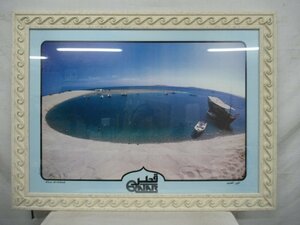 E5221 カタール 「Khor Al-Odied」 浜辺風景 フォトポスター 額装