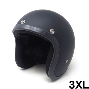 HORIZON　装飾用ジェットヘルメット MINI JET マットブラック サイズ3XL