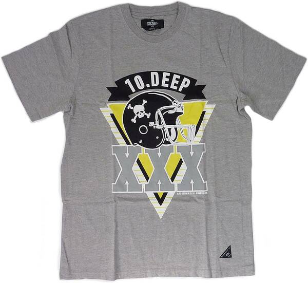 [並行輸入品] 10 DEEP テンディープ XXXロゴ 半袖 Tシャツ (グレー)　[L]