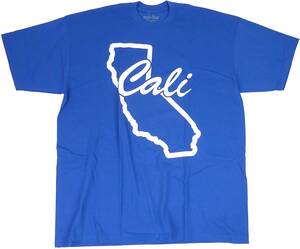 LA ストリートプリント BIG CALI 半袖 Tシャツ (ロイヤルブルー) [並行輸入品]　(3XL)