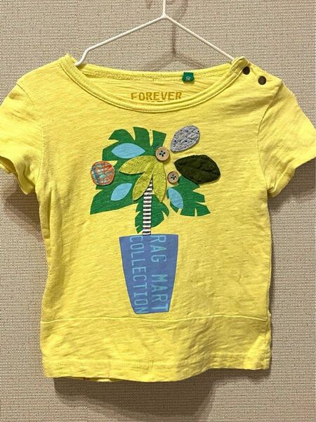 ラグマート★北欧系夏らしいTシャツ90★イエロー