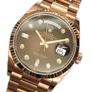 ロレックス ROLEX デイデイト36 128235A ローズゴールド メンズ 腕時計 中古