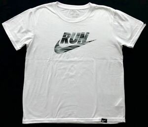 大きいサイズ XL ナイキ ドライフィット RUN ビッグロゴ Tシャツ　　デカロゴ NIKE DRI-FIT ナイキジャパン正規品 半袖 S/S T 柳5713